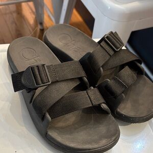 Chaco Black Dual-Strap Slide Sandals